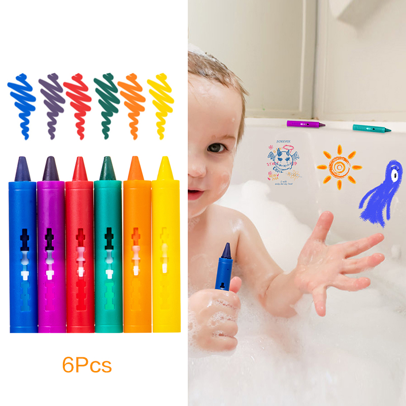 Kids Toys Drawing Easy - 6 Buah Krayon Mandi Dapat Dicuci
