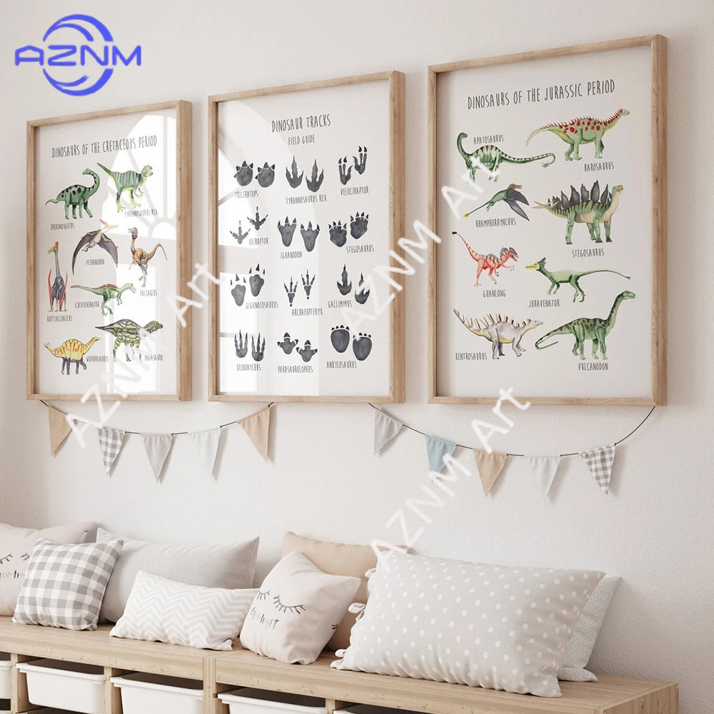 Kids Toys Dinosaur - 1/3 Buah, Poster Belajar Pengetahuan Bahasa