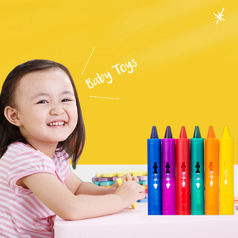 Kids Toys Drawing Easy - 6 Buah Krayon Mandi Dapat Dicuci