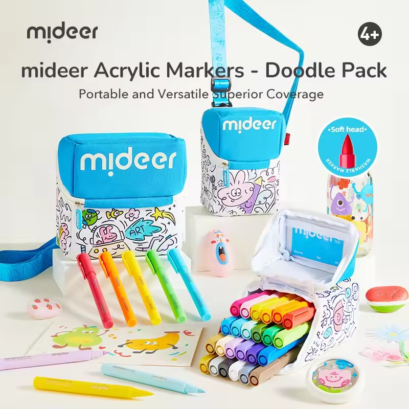 Kids Toys Drawing Easy - Spidol Akrilik Mideer Set Graffiti Warna