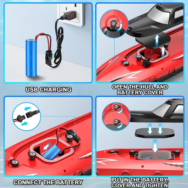 Perahu RC 2.4G Kecepatan Tingg - Kids Toys Company ulasan dan harga