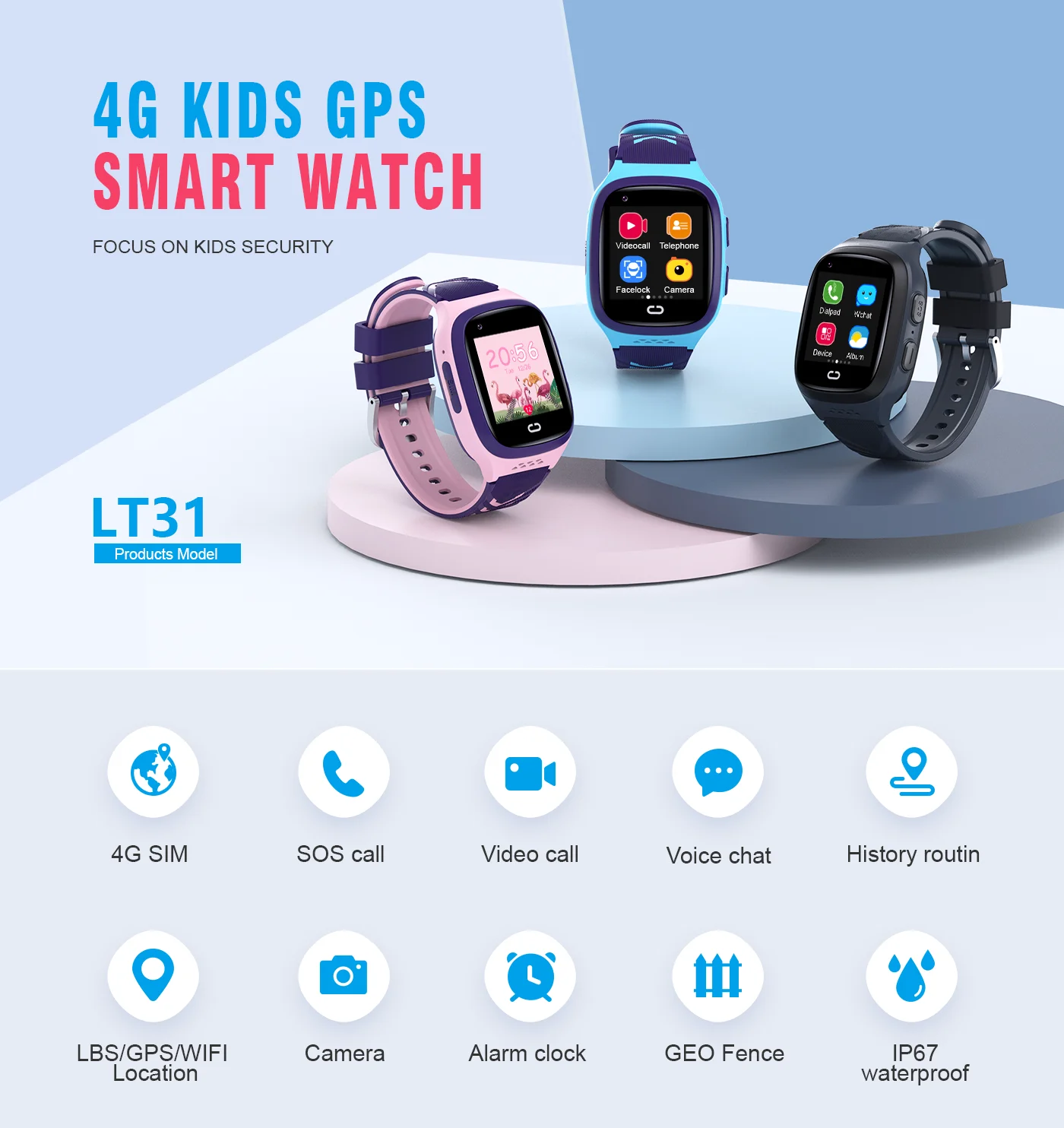 Jam Tangan Pintar Anak 4G SOS  - Kids Smartwatch Gps ulasan dan harga
