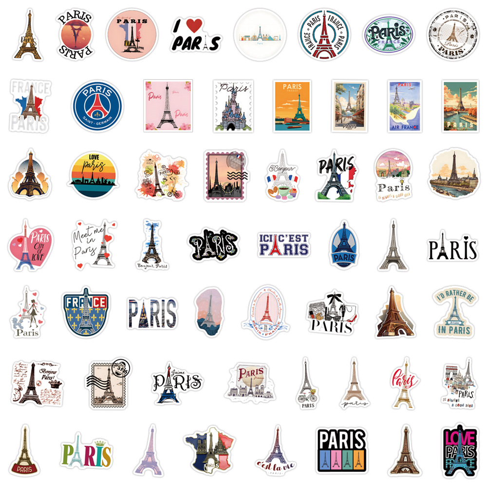 110PCSFrance Paris Stiker Pema - Kids Toys Paris ulasan dan harga