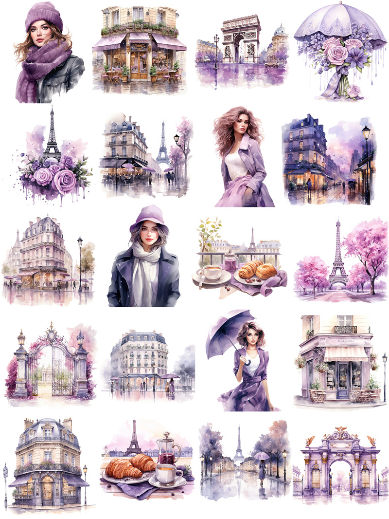 Stiker ungu Paris kerajinan da - Kids Toys Paris ulasan dan harga