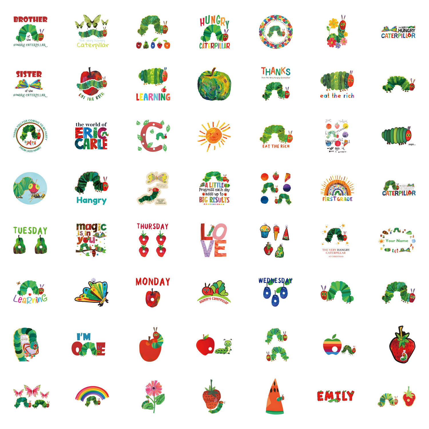 55/110 Buah Stiker Ulat Yang S - Kids Toys Very ulasan dan harga
