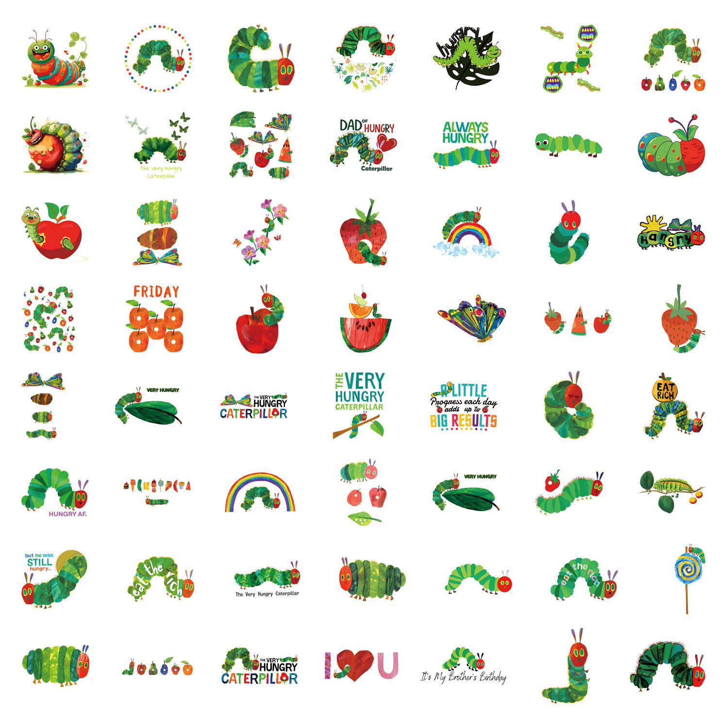 55/110 Buah Stiker Ulat Yang S - Kids Toys Very ulasan dan harga