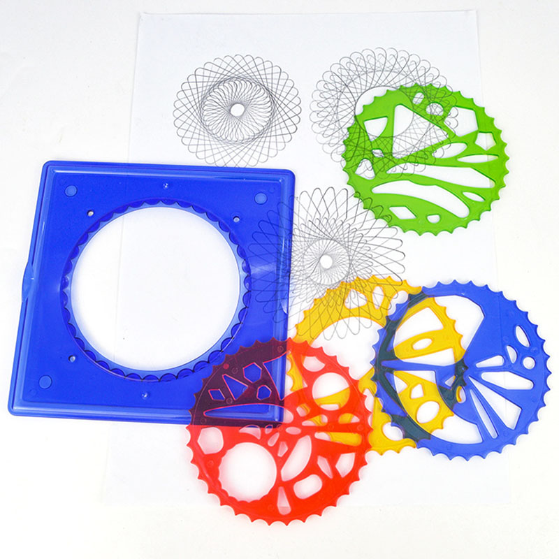 Penggaris Geometris Spiral Art - Kids Toys Under £5 ulasan dan harga