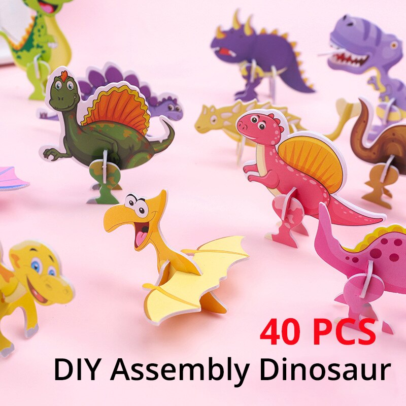 40 Buah Puzzle 3D Dinosaurus K - Kids Toys Dinosaur ulasan dan harga