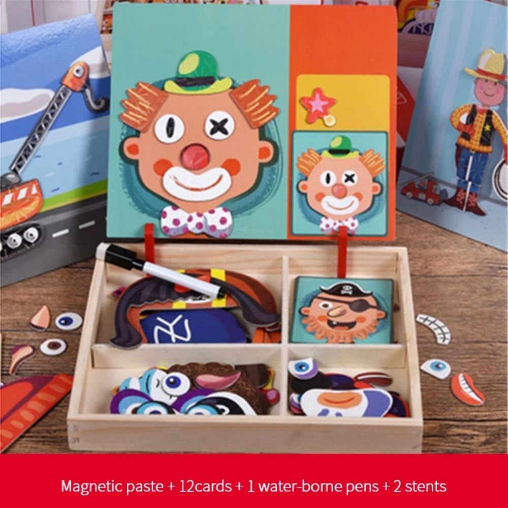Puzzle 3D Magnetik Kayu Papan  - Kids Toys Drawing Easy ulasan dan harga