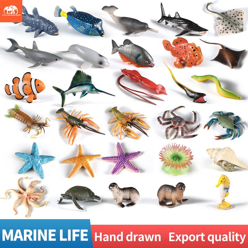 Set Figur Aksi Hewan Laut - Lu - Kids Toys Packaging ulasan dan harga